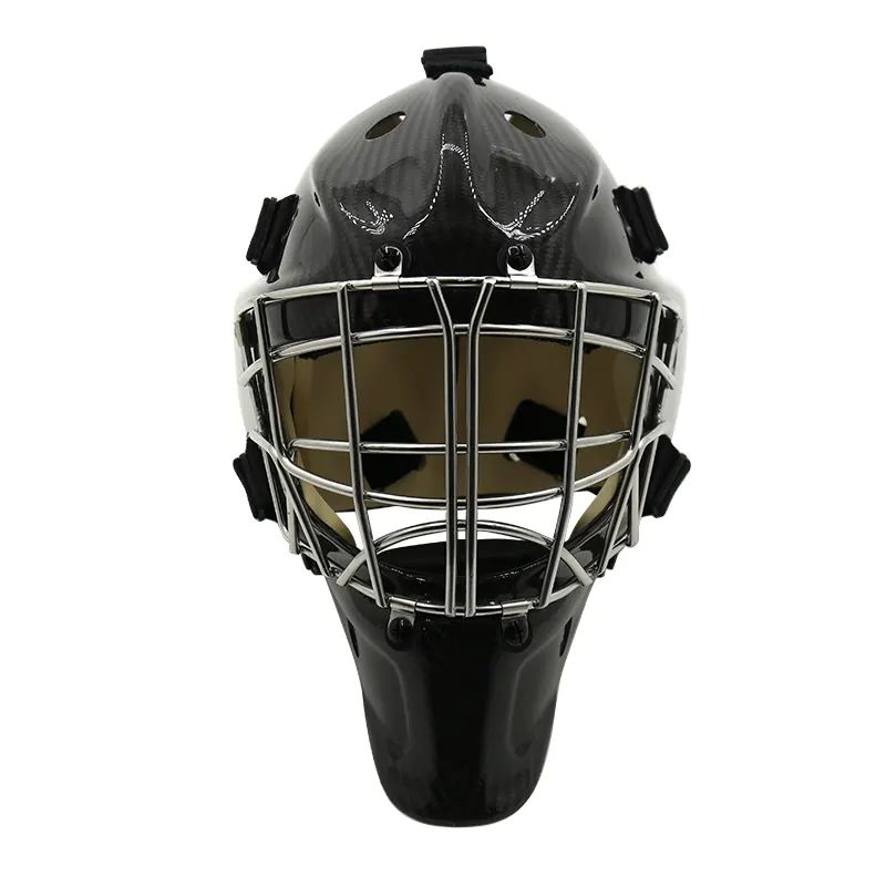 Casco da portiere per hockey su ghiaccio a protezione completa in acciaio