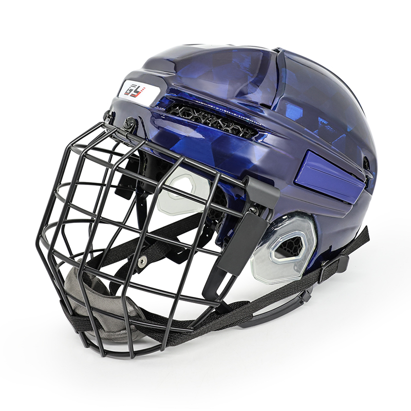 Casco da hockey su ghiaccio con fibra di carbonio in fibra di carbonio originale