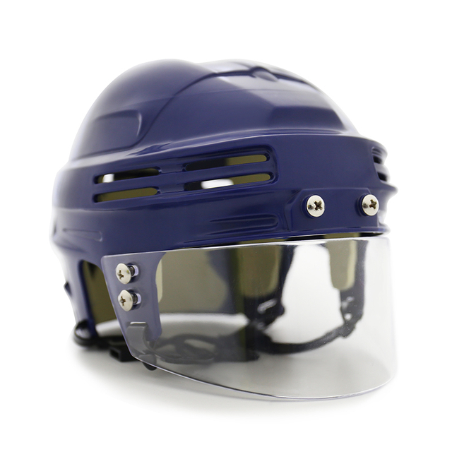 Mini casco da hockey su ghiaccio con display personalizzato combinato con visiera