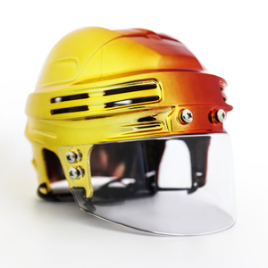 Collezione Replica mini casco da hockey su ghiaccio cromato con visiera