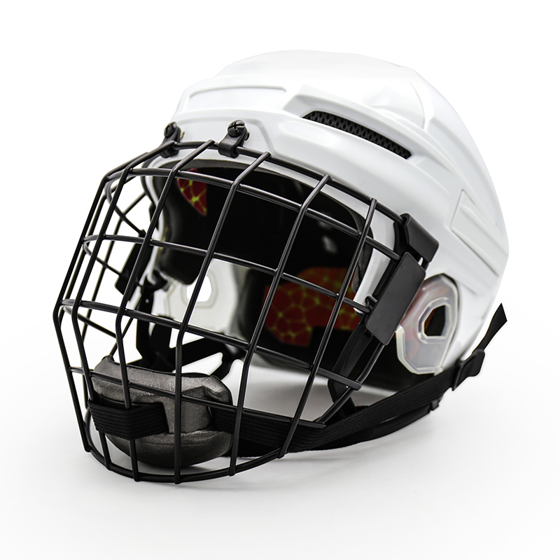 Casco da hockey su ghiaccio professionale per adulti personalizzato con gabbia