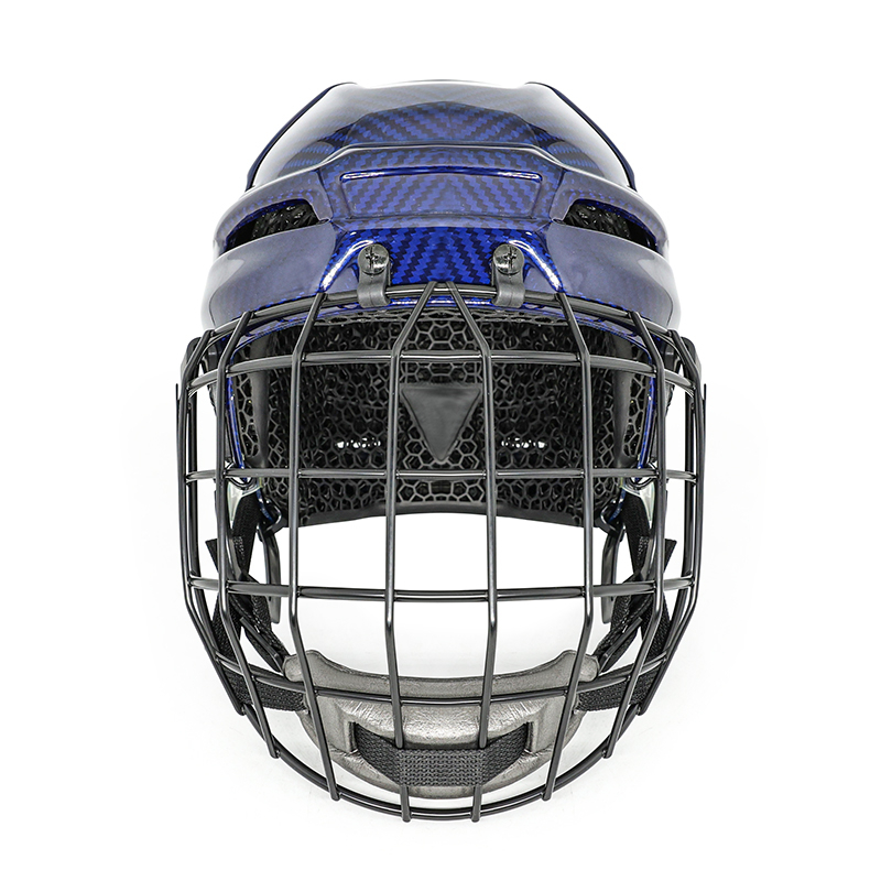 Casco da hockey su ghiaccio con fibra di carbonio in fibra di carbonio originale