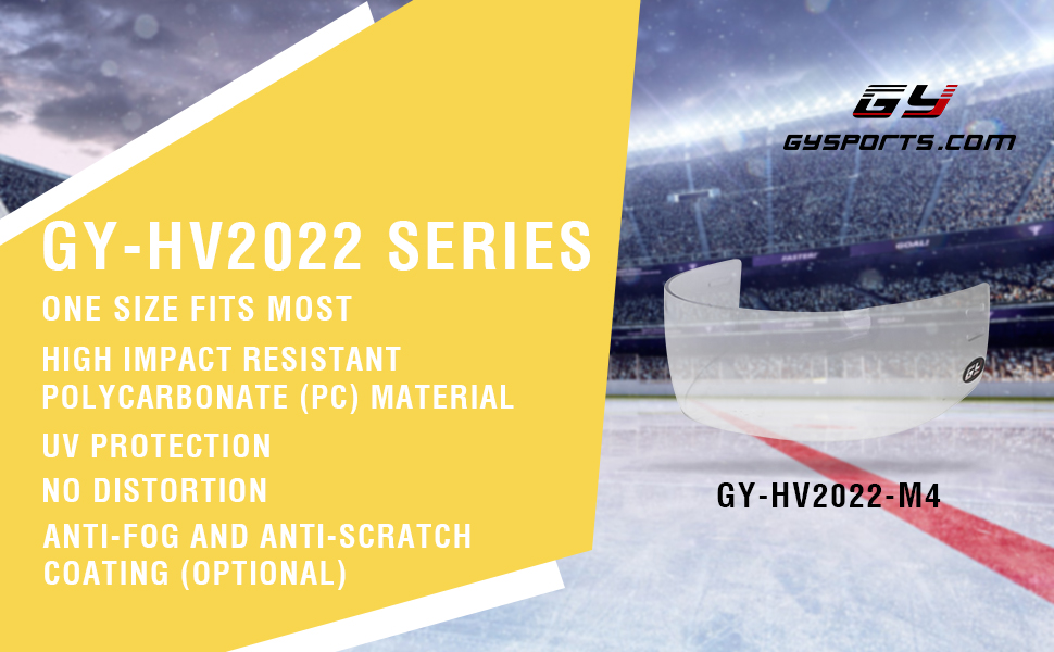 Visiera per hockey su ghiaccio serie GY-HV2022