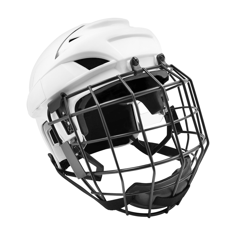 Casco da hockey su ghiaccio con protezione media regolabile per la testa