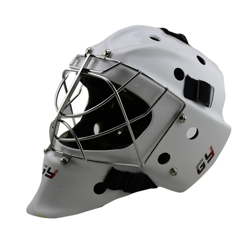 Casco protettivo da portiere per hockey su ghiaccio con testa in acciaio