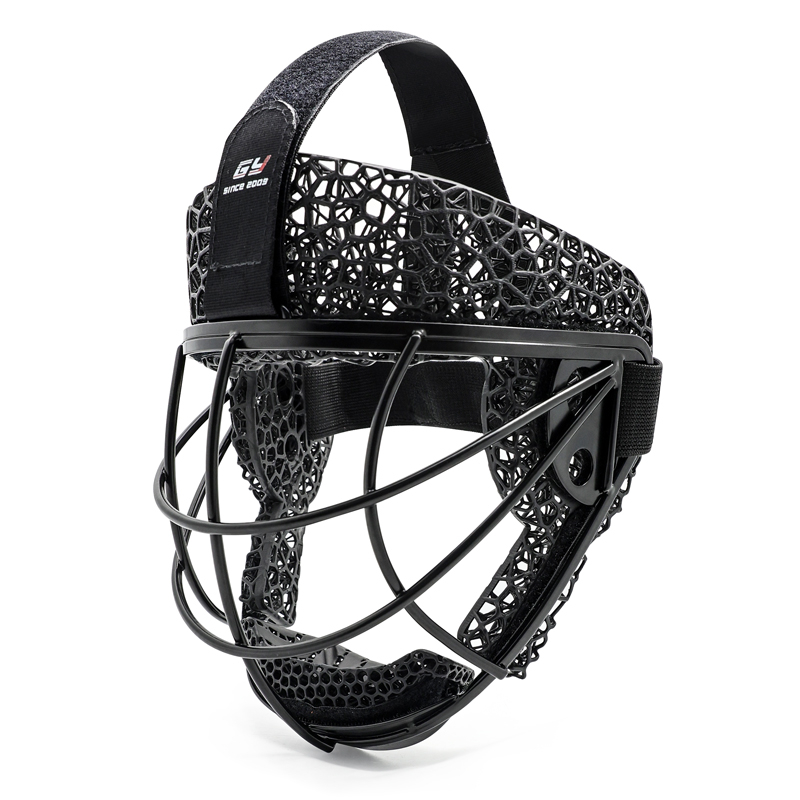 Maschera angolare difensiva di hockey in metallo in metallo stampato 3D personalizzato