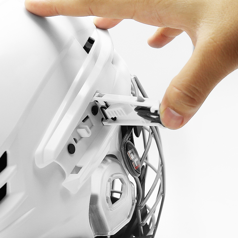 Casco da hockey su ghiaccio con fodera stampata in 3D Lattice