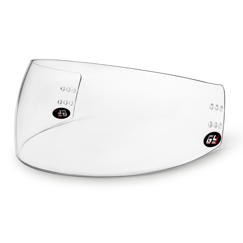 Visiera professionale per hockey su ghiaccio HD trasparente antigraffio e antiappannamento