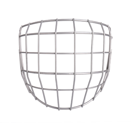 Casco da hockey su ghiaccio argentato con visiera
