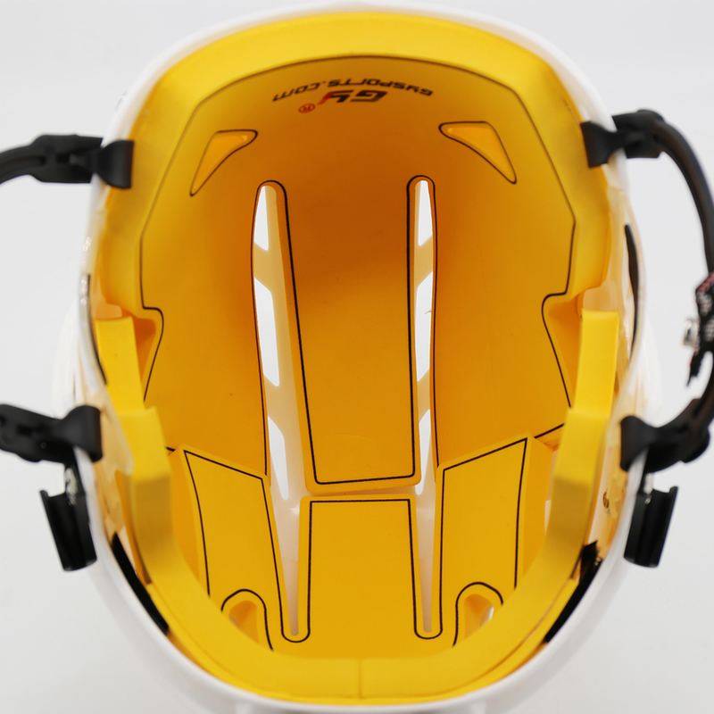 Casco da hockey su ghiaccio medio e confortevole per testa rotonda