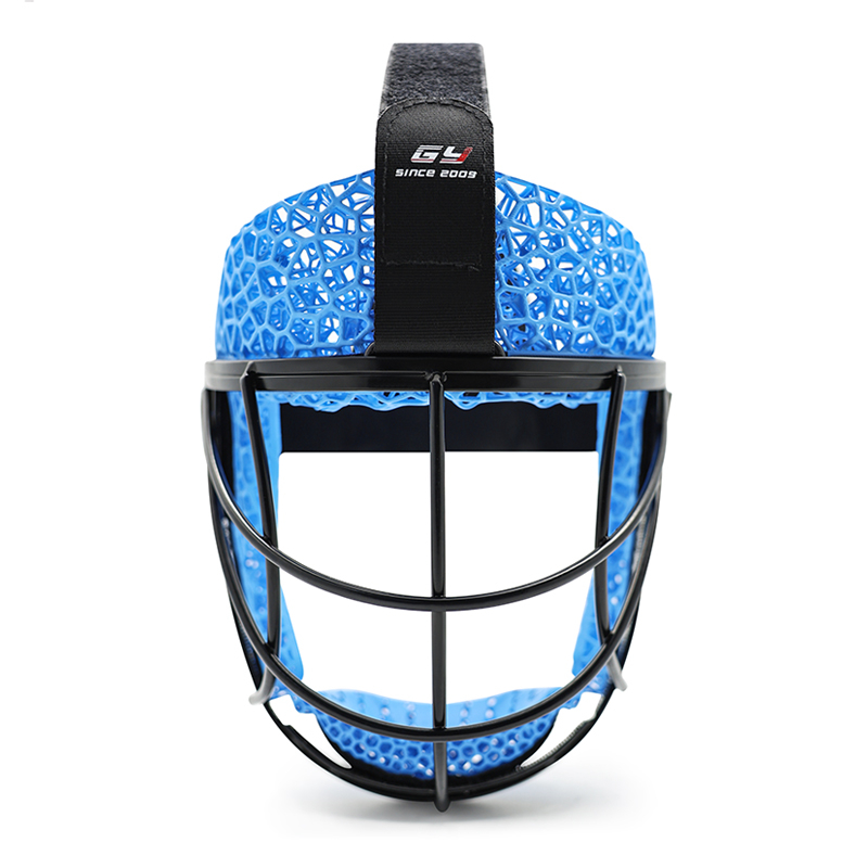 Maschera angolare difensiva di hockey in metallo in metallo stampato 3D personalizzato