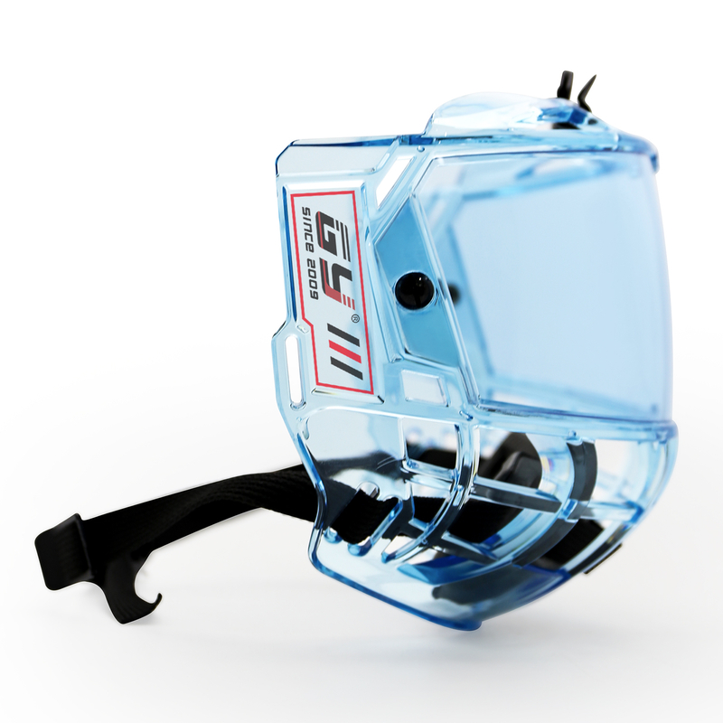 Gabbia per hockey su ghiaccio Junior blu XS per casco da hockey su ghiaccio