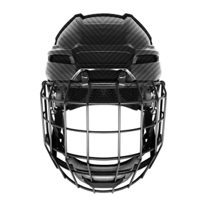 Casco da hockey su ghiaccio con fodera stampata in 3D originale in fibra di carbonio personalizzato