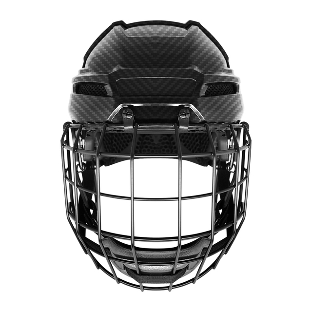 Casco da hockey su ghiaccio con fodera stampata in 3D originale in fibra di carbonio personalizzato