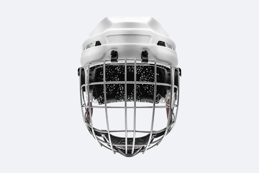 Casco da giocatore di hockey su ghiaccio