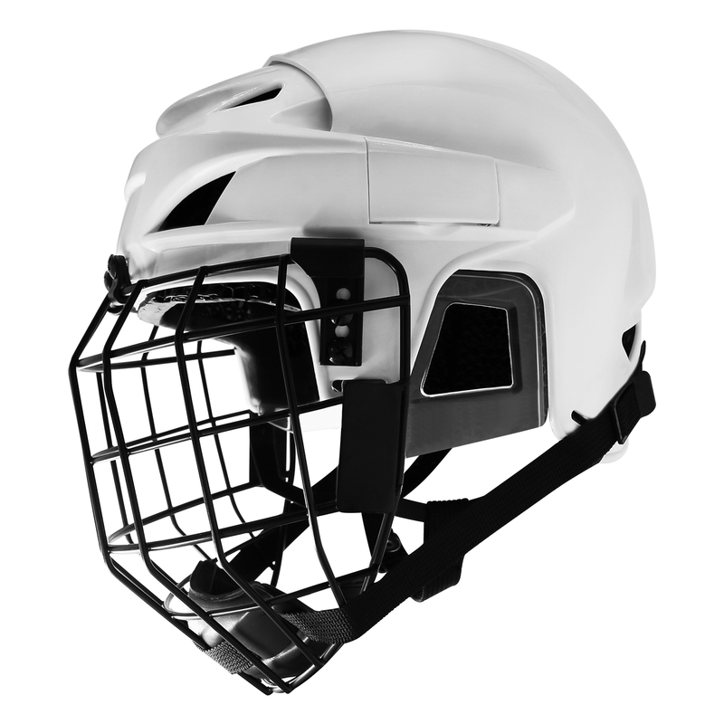 Casco da hockey su ghiaccio con protezione media regolabile per la testa