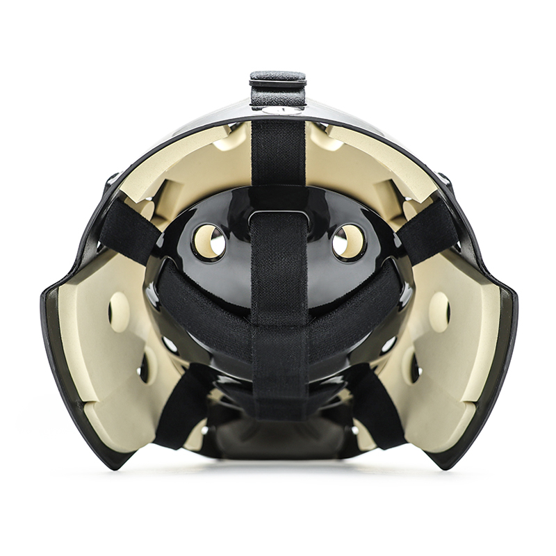 Casco portiere di hockey di hockey di ghiaccio in acciaio bianco
