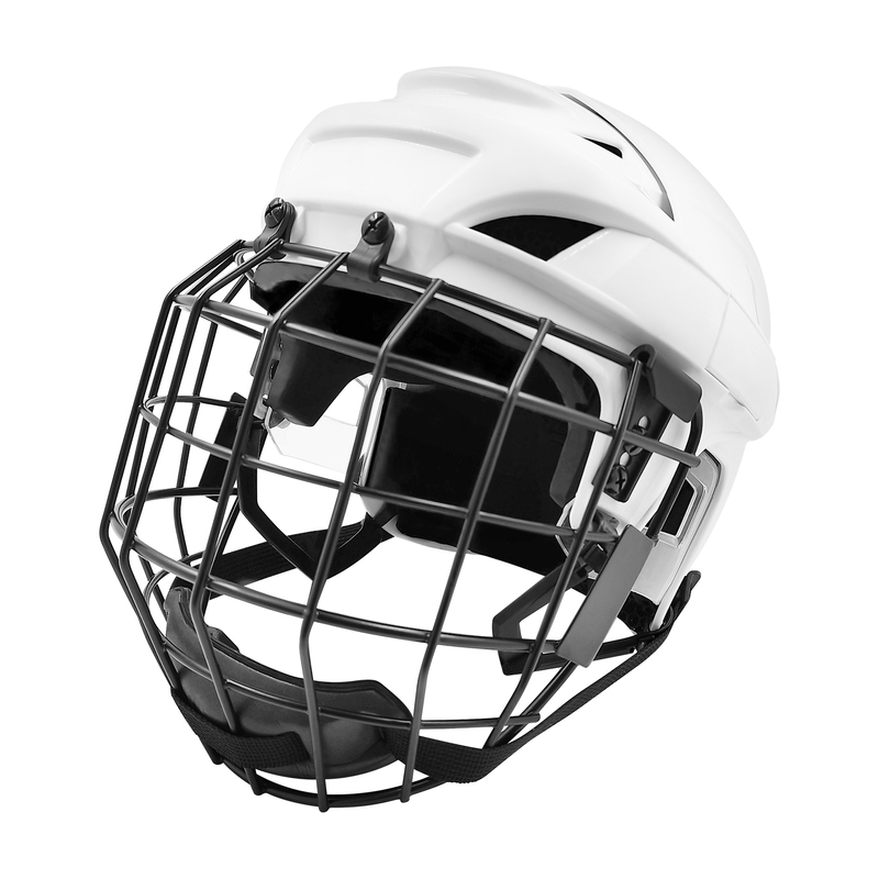 Casco da hockey su ghiaccio con protezione media regolabile per la testa