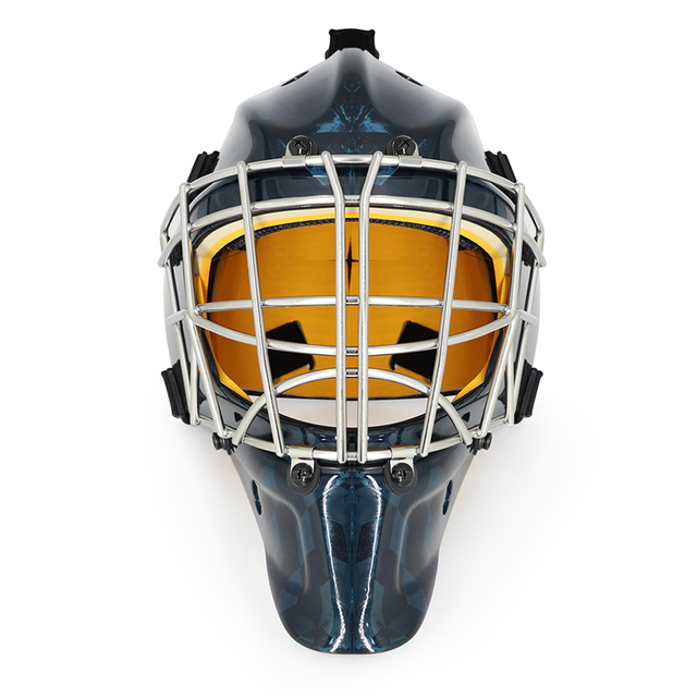 Casco da portiere per hockey su ghiaccio completo in acciaio