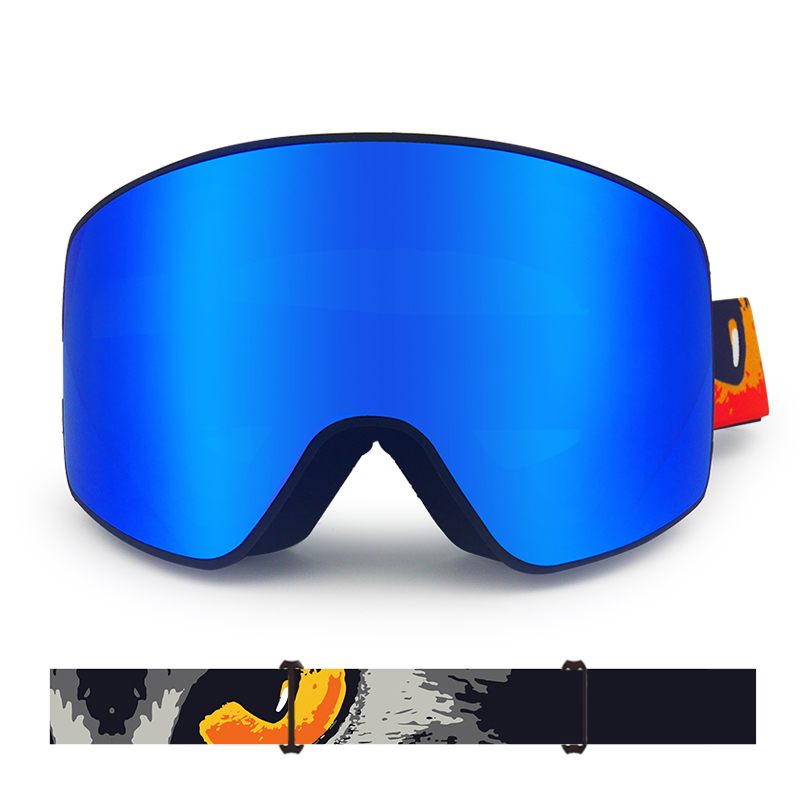 Occhiali da sci per adulti a prova di raggi ultravioletti con telaio flessibile