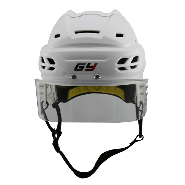 Comodo casco da hockey su ghiaccio con visiera