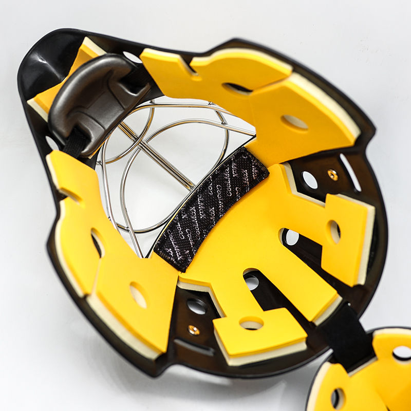 Casco portiere protettivo per la sicurezza in acciaio bianco