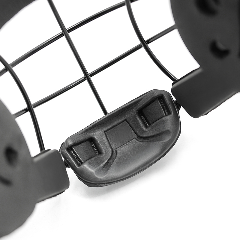 Maschera per giocatori di difesa di Hockey Hockey Black Metal Eye Cat-Eye