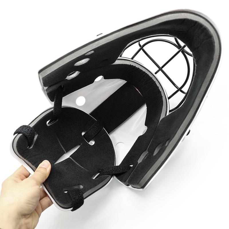 Casco protettivo da portiere per hockey su prato junior ad alto impatto