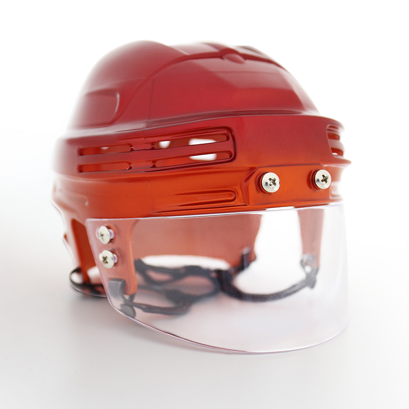 Collezione Replica mini casco da hockey su ghiaccio cromato con visiera